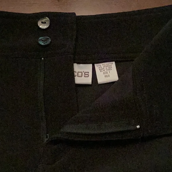 Chico’s Dress Pants, Straight Leg,size Medium, Black. Polyester/ Spandex blend. - Picture 4 of 5